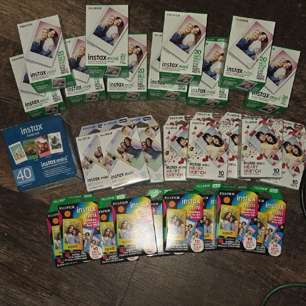 Fujifilm Instax HUGE Mini Film Bundle, 410 Exposures In Regular And Decorative
